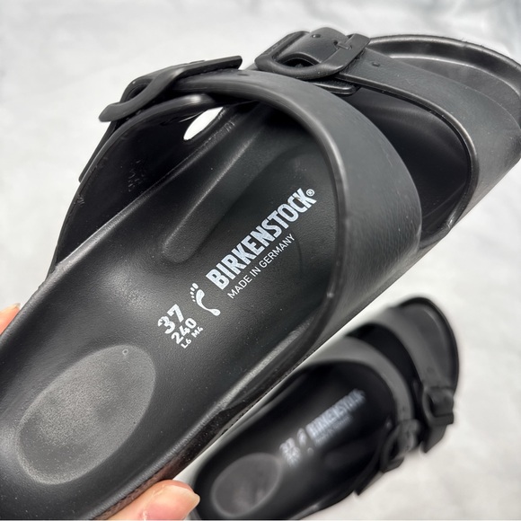 Birkenstock Arizona Essential EVA Adjustable Buckle Strap Slide Sandals Black 37 - Picture 8 of 11